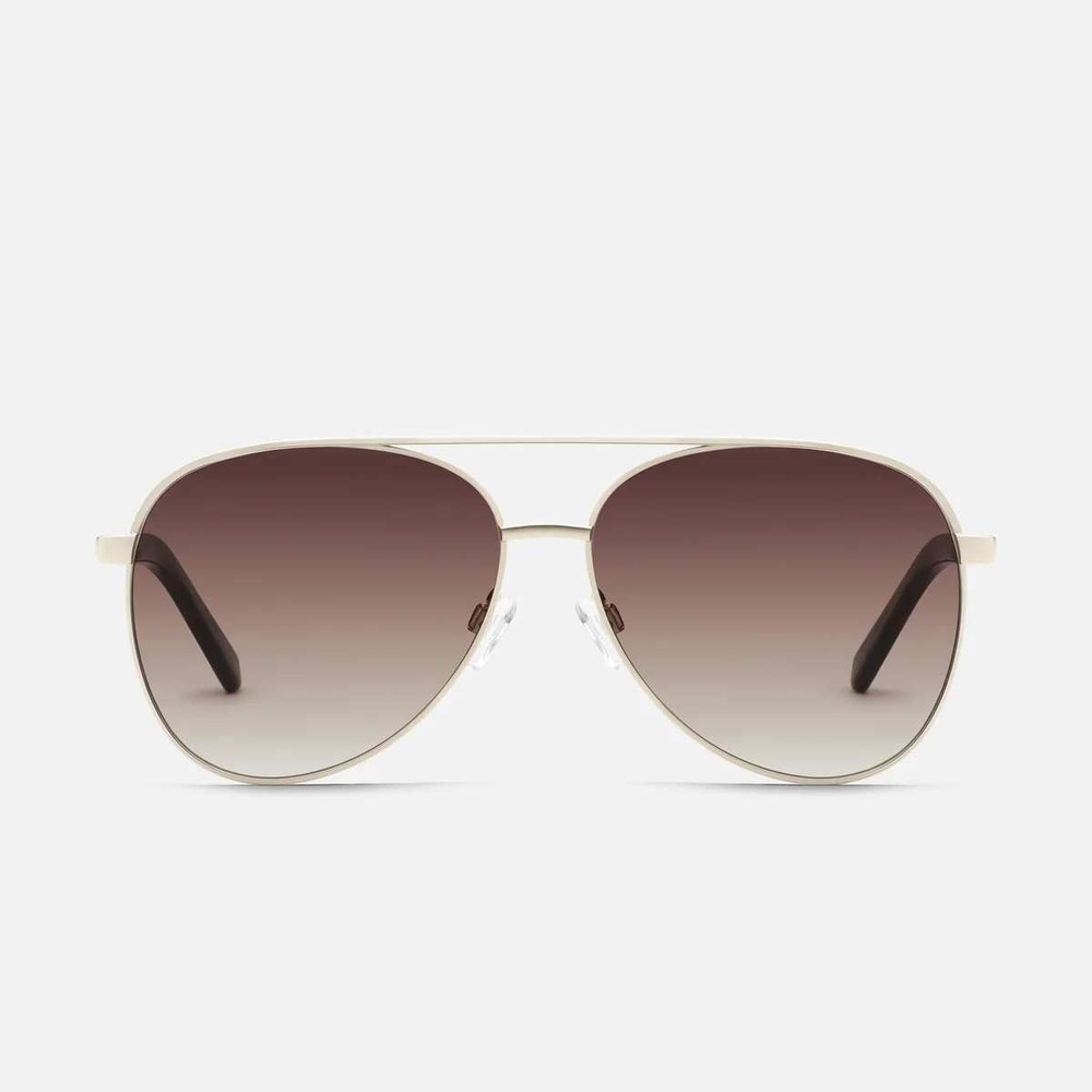 Quay Vivienne Sunglasses Gold Brown One Size New With Tags